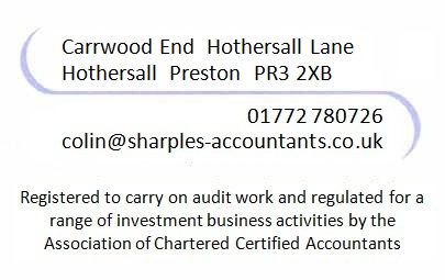Sharples Chartered Certified Accountants Contact 01772 780726
